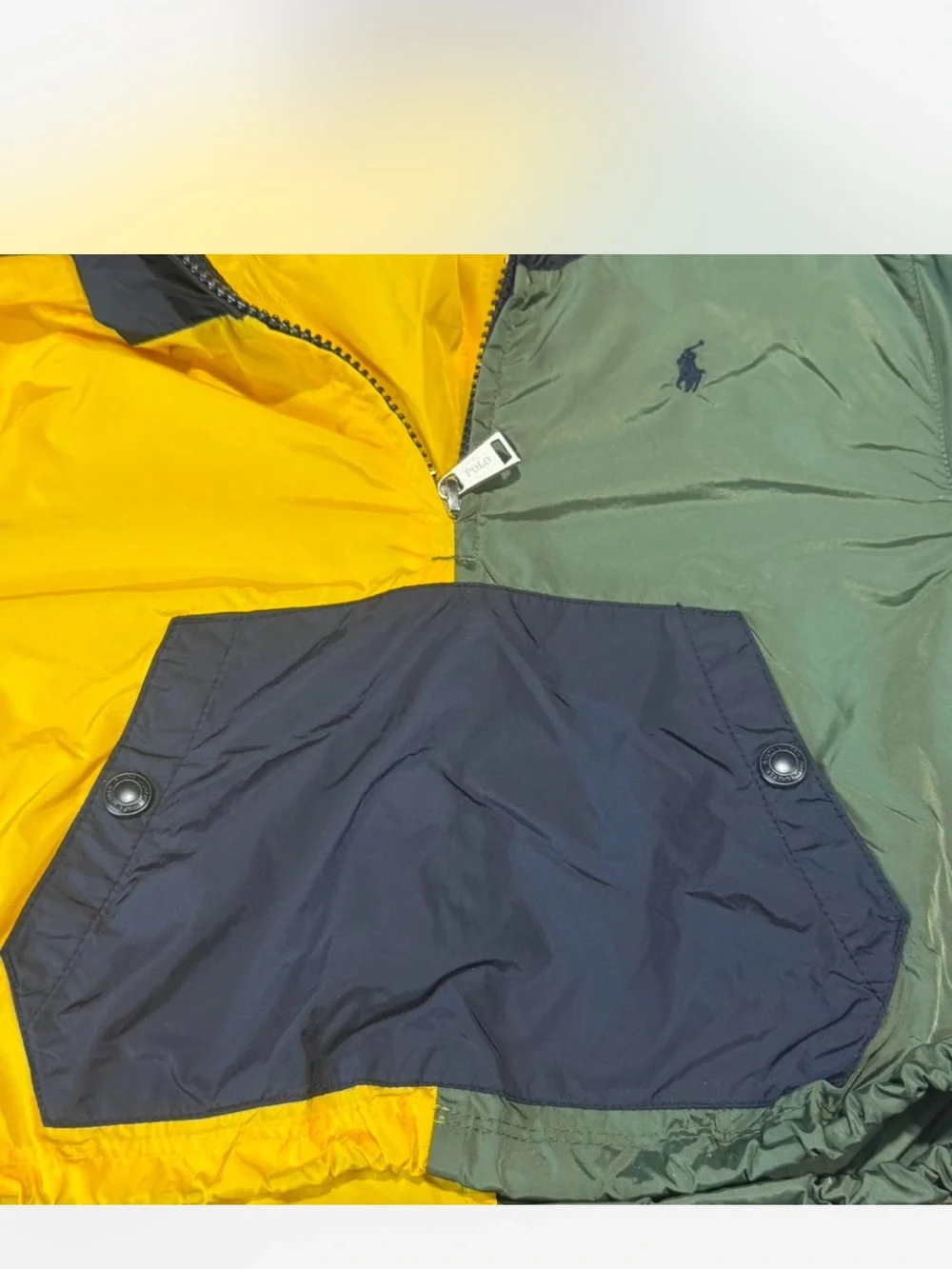 Polo by Ralph Lauren Yellow & Navy Hooded Jacket